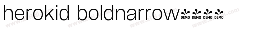 herokid boldnarrow字体转换